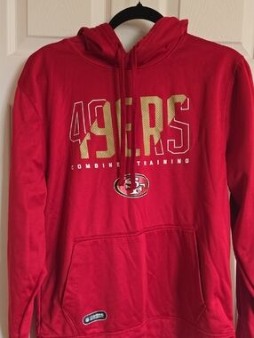 Team Apparel Red and Gold 49ERS Pullover Hoodie